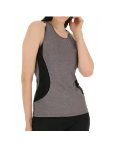 Camiseta Lotto Run Fit Mel Gris Negro Mujer | Ofertas de pádel